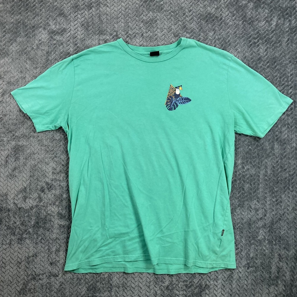 Oakley Men's Toucan Tropical T-Shirt XXL Green Casual Skate Graphic Tee